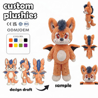 Fabricant de jouets en peluche personnalisés de haute qualité, modèle hybride renard-chauve-souris multi-vues hautement réducteur, marchandise de jeu, jouet en peluche personnalisé OEM