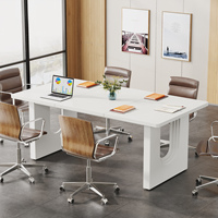 Mobilier de bureau moderne Table en bois minimaliste blanche luxe pour PDG Table de bureau directeur général Bureau à usage commercial