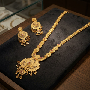 Wholesale 14K18K24K Gold Filled Fashion <b>Necklace</b> Dubai Style <b>Long</b> Jewelry Set Traditional Design Bridal Jewelry Set Oro Joyeria - Product Image 5