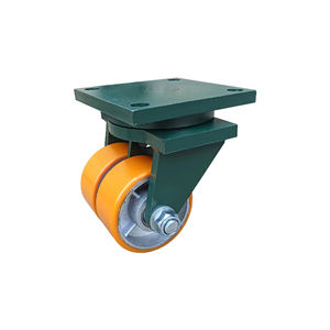 Gute Qualität Plate <span class=keywords><strong>Caster</strong></span> Super Heavy Duty zweireihige Räder PU <span class=keywords><strong>Caster</strong></span> 1/3/5 Tonne 6 Zoll/12 Zoll 150mm/300mm Karton 70mm - Product Image 1