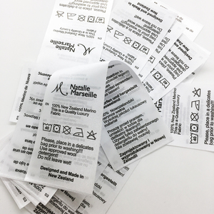 Thương hiệu tùy chỉnh in logo giặt chăm sóc satin nhãn cho quần áo may mặc - Product Image 5