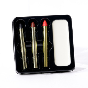 Kit de Maquillaje de Zombi con <span class=keywords><strong>Sangre</strong></span> Falsa que Gotea para <span class=keywords><strong>Halloween</strong></span> con <span class=keywords><strong>Pintura</strong></span> Facial Blanca y Crayón Corporal de 3 Colores - Product Image 4