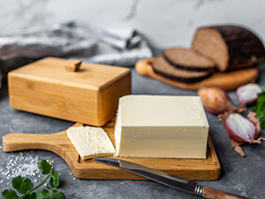 Boîte à beurre simple en bambou avec couvercle, boîte de rangement pour beurre de qualité alimentaire - Product Image 6