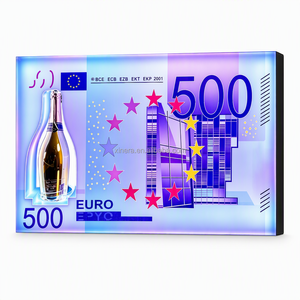 Présentoir LED pour billets de 500 euros, en acrylique, rechargeable, pour bouteilles VIP, éclairage lumineux pour discothèque, bar, fête - Product Image 6