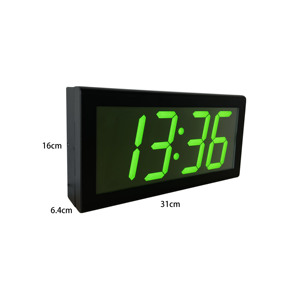 4 Inch 4 Digit Green LED Network Clock, NTP Synchronized, Automatic DST Reset - Product Image 4