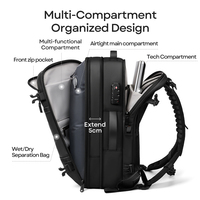 Sac à dos pour ordinateur portable extensible, étanche, avec serrure TSA, chargement USB, poche latérale pour bouteille, pour homme
