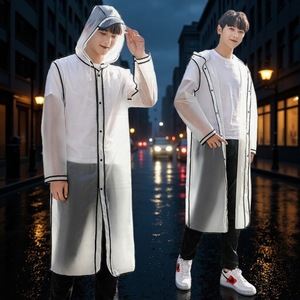 Imperméable long <span class=keywords><strong>transparent</strong></span> pour garçons en EVA, idéal pour le voyage et le commerce transfrontalier, modèle unique et tendance pour l'extérieur - Product Image 3