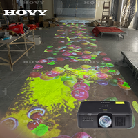 Écran LCD holographique 3D avec Wi-Fi intégré et projection interactive immersive sur le sol, équipement publicitaire