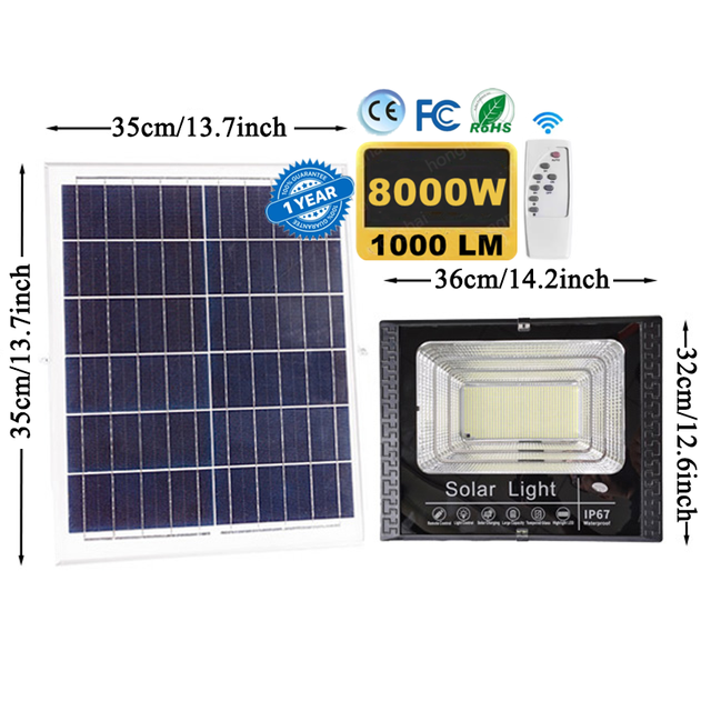 LED Solar Light For Outdoor Garden Floodlight Luminous Waterproof Stairs Wall Solar Light Dimming Light/time/remote Control