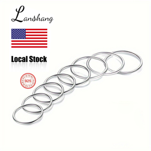 3pcs 925 Sterling Silver 1.2mm Stacking Midi Thin <strong>Rings</strong> <strong>Thumb</strong> Pinky Stack Knuckle <strong>Rings</strong> for <strong>Women</strong> Band <strong>Ring</strong> Gift 2.5-8.5 - Product Image 1