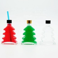 Bouteille diffuseur en verre de 200 ml en forme de sapin de Noël avec bouchon – Bouteille vide pour parfum