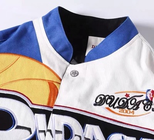 Áo khoác bomber phong cách cổ điển đường phố dành cho nam, kiểu dáng đua xe, thêu tùy chỉnh - Product Image 4