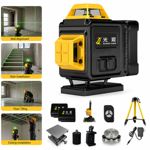 Offre Spéciale : Kit Niveau <span class=keywords><strong>Laser</strong></span> 16 Lignes à Faisceau <span class=keywords><strong>Vert</strong></span> 360° °   <span class=keywords><strong>Laser</strong></span> croisé autonivelant avec trépied et 2 batteries pour la construction - Product Image 1