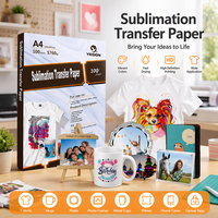 Papier de sublimation par transfert d'encre 100 g/m² 120 g/m² A3 A4 avec logo personnalisé pour t-shirts en polyester, mugs, tapis de souris et cadeaux