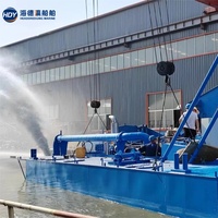 Малогабаритный дизельный гидроударный земснаряд HeadDredging, производительность 150-300 м³/ч, глубина дноуглубления 10 м, для добычи песка