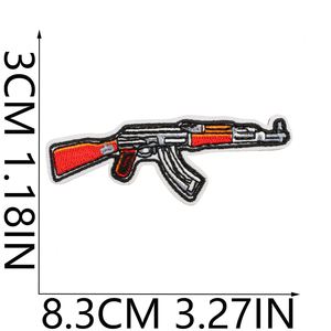 Factory Sell No Minimum Custom Embroidery Iron on Gun Sniper Rifle Bomb Patch for Clothes Bag Biker <b>Jacket</b> - Product Image 3