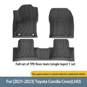 Tapetes de Piso Personalizados de TPE para <span class=keywords><strong>Toyota</strong></span> <span class=keywords><strong>Corolla</strong></span> <span class=keywords><strong>Cross</strong></span> <span class=keywords><strong>2022</strong></span> - Impermeables, Duraderos, Antideslizantes - Product Image 5