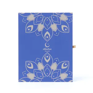 Libro personalizado en forma de Eid Mubarak Ramadán Calendario de Adviento caja de chocolate con cinta
