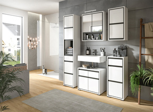 Set da bagno modello Premium Design tedesco X82A9B07 mobile da bagno di lusso con lavandino eleganti mobili da bagno - Product Image 2