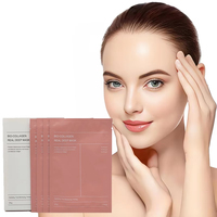 Masque Facial au Biocollagène OEM Personnalisé, 4 Pièces par Boîte, Hydratant Profond, Minimiseur de Pores, Raffermissant, pour Soin du Visage