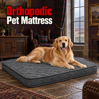 Lit orthopédique pour animaux de compagnie, grand, luxueux et durable, écologique, amovible, imperméable, confortable, en mousse à mémoire de forme, lavable, pour chats et chiens