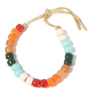 ZMZY — Bracelet perle à rouleau neutre, Kit de bijoux à gros trous, perles arc-en-ciel - Product Image 1