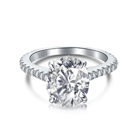Bague en argent s925 femme bijoux de luxe 5A Zircon Pigeon oeuf goutte d'eau mode bague en argent