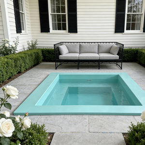 Mini-piscine en fibre de verre Villa Garden Square avec marches intégrées pour usage SPA, piscine hors sol, spa extérieur - Product Image 4