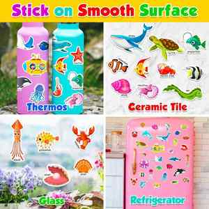 Kids Cartoon Vehicles Ocean <b>Animals</b> Human Body Reusable Jelly Sticker Books for Toddlers 1-3 - Product Image 5