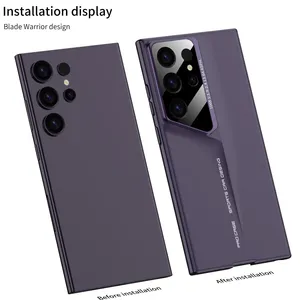 Coque de téléphone mate à lame ultra-mince pour Samsung <span class=keywords><strong>Galaxy</strong></span> S24 S23 <span class=keywords><strong>S22</strong></span> Ultra <span class=keywords><strong>Protection</strong></span> de l'objectif givré antichoc - Product Image 2