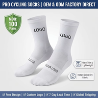 Chaussettes de cyclisme fines pour adultes, en coton tricoté, pour hommes, avec logo personnalisé sur le bas, respirantes et à séchage rapide, pour le sport et l'athlétisme, faible MOQ, OEM de marque.