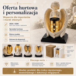 Nouveauté 2026 : Lumières solaires d'ange pour tombes, étanches, pour extérieur, décoration commémorative <span class=keywords><strong>de</strong></span> cimetière (Znicz Solarny) - Product Image 2