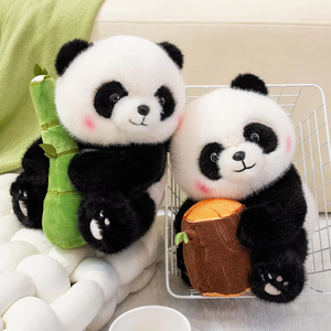 Petit oreiller en peluche chat noir et blanc, ours Boba, super doux, avec rembourrage en coton PP, jouets pour enfants, cadeaux - Product Image 6