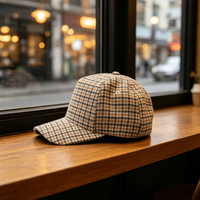 Warna Kustom  Snapback 5-Panel Tanpa Struktur dengan Pola Huruf Vintage, Penutup Gesper Logam, Bahan Kanvas