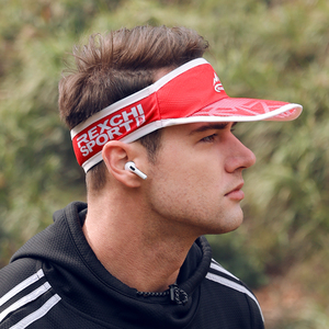 Topi Visor 72 Jam Custom Logo Anti Keringat untuk Olahraga Luar Ruangan, Pantai, Lari, Golf, untuk Wanita & Pria, Kontras Warna, Dapat Disesuaikan - Product Image 2