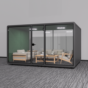 Cabine insonorisée colorée de la série Business pour la préparation aux entretiens d'embauche, la révision de CV et les discussions - Product Image 4