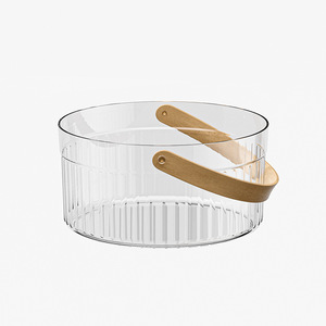 Transparent Ice Bucket Round With Handle For Party Beverage Cooling Easy To Clean - Product Image 5