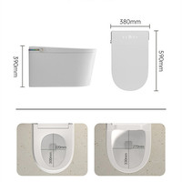 WC mural suspendu de luxe avec chasse d'eau automatique, bidet électrique, toilette intelligente grise pour salle de bain