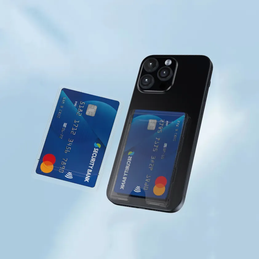 מחזיקי כרטיסים לטלפון נייד פאוץ מחזיק חריץ לכרטיס אשראי מגנטי למחזיק כיס מגנט לטלפון