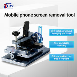 Support de démontage d'écran 2-en-1 pour téléphones mobiles, pince rotative pour le retrait du verre arrière - Product Image 2