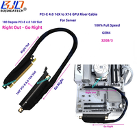 Câble d'extension de carte graphique PCI-E 4.0 X16 GEN4 PCIE 16X haute vitesse 180 degrés 32 Gbps 0,4 M 0,6 M 0,8 M 1 M pour serveur d'IA