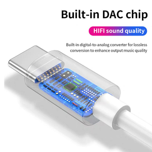 Adaptor Earphone USB C 3.5mm Konektor Tipe-C Baru Konverter Logam Plastik Output AC untuk iPhone PC Laptop Ponsel - Product Image 4
