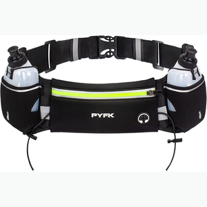 Ceinture d'hydratation gratuite par Runtasty - Ceinture de course premium avec 2 bouteilles d'eau sans BPA de 10 oz, poche inclinable - Product Image 4