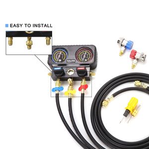 3Q60 एयर कंडीशनर R134A <span class=keywords><strong>R22</strong></span> R12 R502 R410A R404 मैनिफोल्ड गेज मैनिफोल्ड गेज सेट - Product Image 5