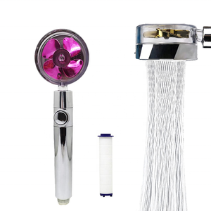 Soffione doccia a ventaglio rotante a 360 gradi <span class=keywords><strong>con</strong></span> rotazione ad alta pressione <span class=keywords><strong>con</strong></span> soffione doccia a spruzzo d'acqua <span class=keywords><strong>con</strong></span> piccolo ventilatore Turbo - Product Image 6