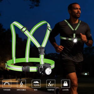 <span class=keywords><strong>Lampe</strong></span> de Poitrine LED 1000LM pour Course en Extérieur et Cyclisme, Sangle Réglable, IP20, Alimentation Rechargeable/Batterie USB, Idéale pour la Nuit en Montagne - Product Image 1
