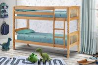 Lit superposé double moderne de luxe pour enfants, structure en bois massif au design contemporain