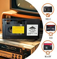 Adaptateur de cassette VHS-C à commande mécanique - Convertisseur de bande plastique à piles, contrôlé par application, pour lecture domestique, compatible VHS standard