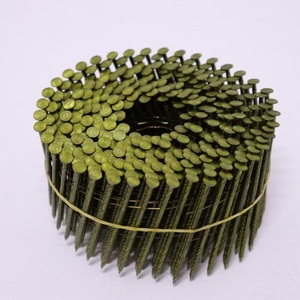 Usine directe haute qualité enduit jaune fil bobine clous en acier au carbone tête plate pour la Construction galvanisé meubles bobine clou - Product Image 3