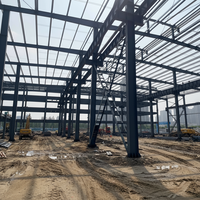 Estructura de Acero para Almacenes Ligeros, Talleres, Fábricas Industriales, Edificios Prefabricados con Estructura Metálica en Forma de H, de Gran Vano, para Logística y Alimentos